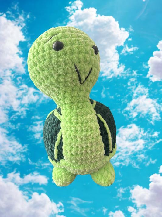 Amigurumi tığ işi kaplumbağa, el yapımı oyuncak, örgü oyuncak uyku arkadaşı