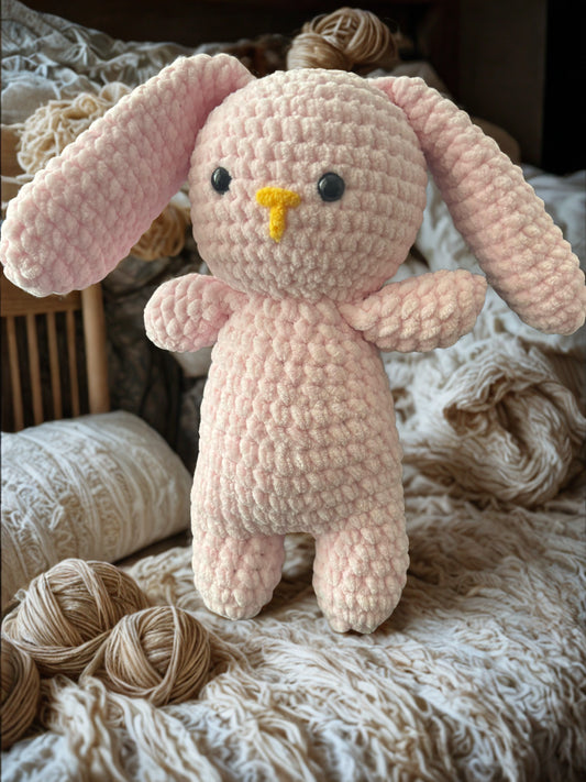 Amigurumi tığ işi Tavşan, el yapımı örgü oyuncak uyku arkadaşı