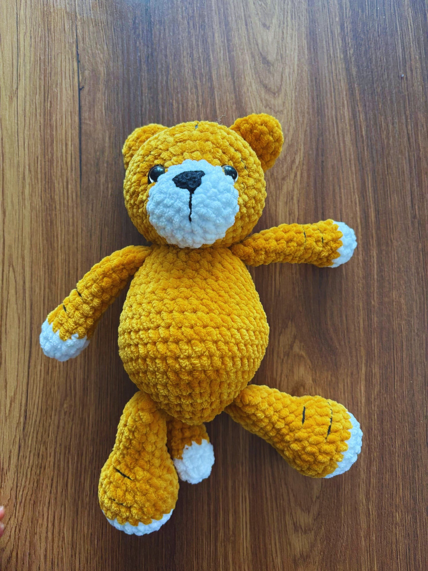 Amigurumi tığ işi Kaplan, el yapımı oyuncak, örgü oyuncak uyku arkadaşı