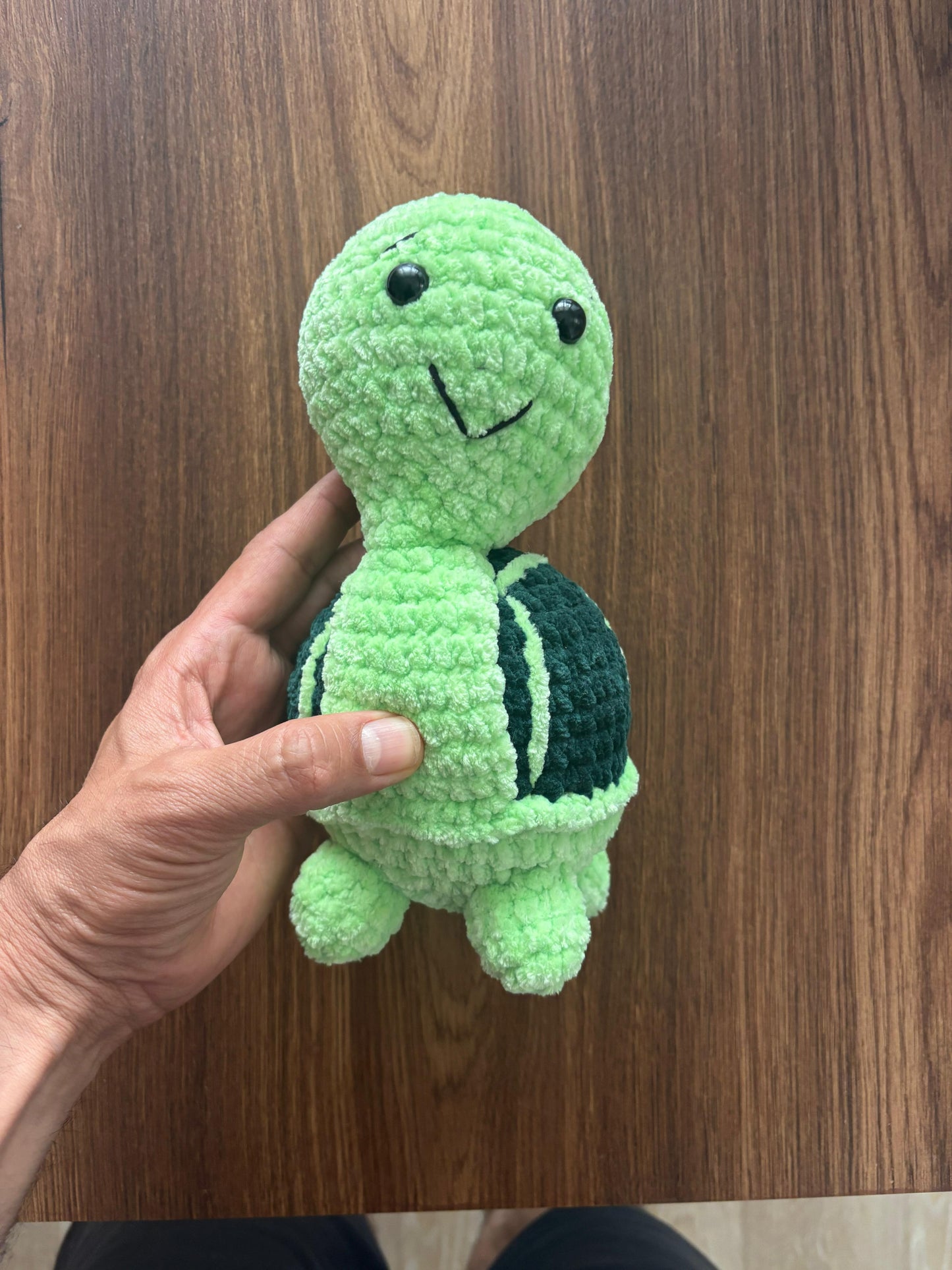 Amigurumi tığ işi kaplumbağa, el yapımı oyuncak, örgü oyuncak uyku arkadaşı